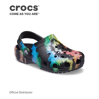 Crocs Kids’ Classic Tie Dye Graphic Clog in Black KkPE
