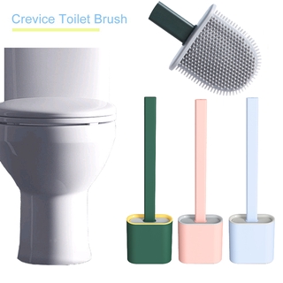 Bathroom Silicone Toilet Cleaning Brush / Cleaning Brush with Holder Box / Creative Cleaning Brush Set Toilet Brush Holder Set/ WC Corner Cleaner Brush Bathroom Cleaning Tools