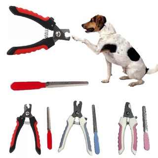 Pet nail clipper beauty tool stainless steel dog cat nail clipper dog cat nail clipper set file