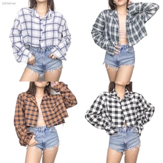 [wholesale]❃❀Kourtney Cropped Flannel Jacket | Alleah Apparel