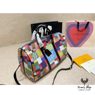 LV Louis Vuitton Fashion Travel Bag Handbag Women Shoulder Bag Classic Colorful Print