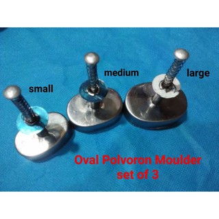Set of 3 Oval Polvoron Moulder Stainless Molder (1)