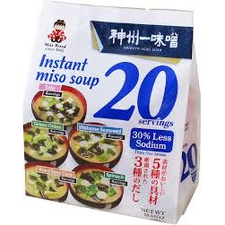 Shinsyuichi Instant Miso Soups Less Salt 322g | 20 Servings 5 Flavours