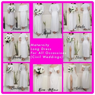 MATERNITY MAXI DRESS, FOR CIVIL WEDDING, BINYAG, PLUS SIZE