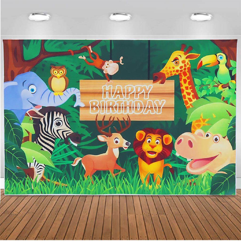 Jungle Safari Themed Birthday Banner Background Photography (1)