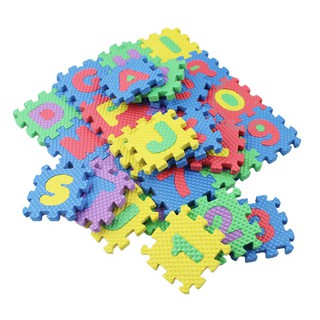 TelDen 36PCS Baby Kids Alphanumeric Educational Puzzle Foam Mats Blocks Toy Gift Puzzle Play Mats