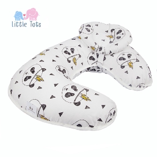 Nursing pillow with small detachable pillow. Removable Cover. Panda