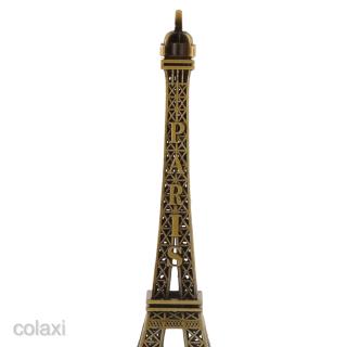 Retro Alloy Bronze Tone Paris Eiffel Tower Figurine Vintage Statue Model Decor