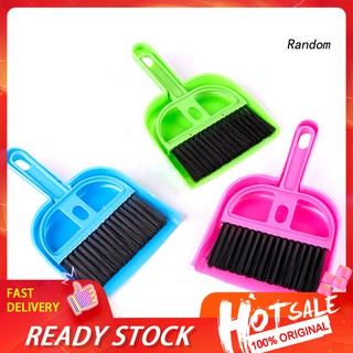 ♥RAN♥Mini Plastic Cleaning Sweeper Dustpan Broom Set for Pets Home Appliance