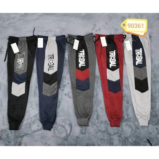 Unisex Plain Cotton Jogger Pants with pocket zippers 90361