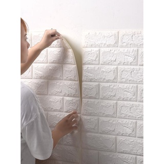 diy 3d design wall decoration foam brick self-adhesive wallpaper self-adhesive waterproof wall sticker