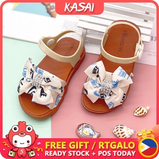 New Arrival Girls shoe Girl's sandals girls bow soft sole shoes Princess peep toe Baby Beach Shoes (1)
