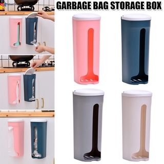 Plastic Bag Dispenser Wall Mounted Grocery Garbage Trash Bags Organizer Storage Box Holder for Home Kitchen