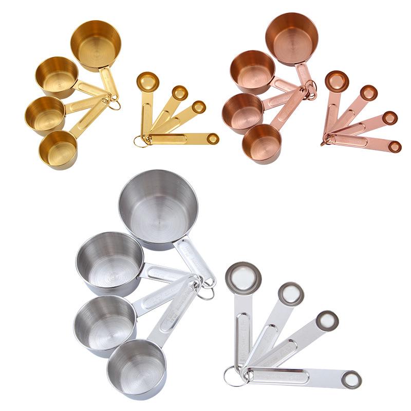 Stainless Steel Kitchenware Bakeware Baking Tools Measuring Cups and Spoons (1)