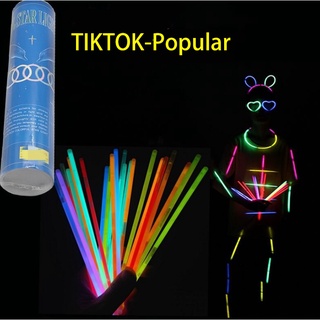 50pcs Glow Stick One-time Concert Party Disposable Colorful Glow Stick Luminous Stick