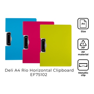 Deli EF75102 File Organizer- A4 Rio Clip Board Horizontal (1PC)