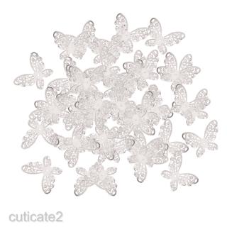 50 Pcs Butterfly Metal Filigree Laminate DIY Jewelry Findings Components (8)