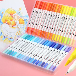 12/24/36/48/60/80/100 Colors Watercolor Brush Pen Colors Marker Pens Painting Drawing Art Supplies (3)
