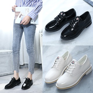 【Hipster girl】British Style Oxford Shoes Women Autumn Leather Oxfords Low Heels New Fashion Casual S