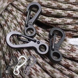 Aluminium Alloy Hang Buckle Quickdraw Keychain Mini Paracord Carabiner Camping EDC Survival Climbing SF Spring Backpack Clasps Paracord Tactical Clip Hooks Keychain 1Pcs (1)