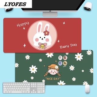 Cute mouse pad customized large computer games girl office girl heart cartoon small fresh desk pad w
