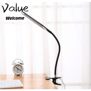 LED Metal Clip Night Light Bedside Table Desk Student study eye protection bedroom table lamp