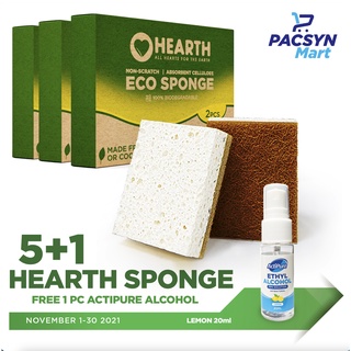 Hearth - Eco Sponge by 6s (Ecofriendly Kitchen Sponge, Non-Scratch,100% Natural)