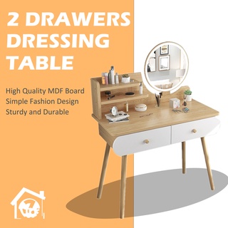 Nordic Dressing Table Dresser Storage Cabinet 2 Drawers Vanity Table Large Capacity Bedroom Table