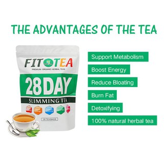 ✙☏﹊28 Days Fat Burner Tea Boost Metabolism Energy + Bloating + Burn Fat + Detoxifying 100% Pure Orga