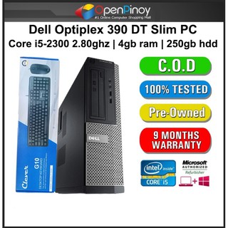 Dell Optiplex 390 Core i5-2300 2.80ghz Quadcore 2nd gen / 4gb ram / 250gb hdd / slim desktop