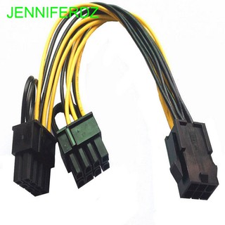 PCIE PCI Express Cable To 2x 6+2-pin (6-pin/8-pin) PCI-E 6-pin Power Splitter