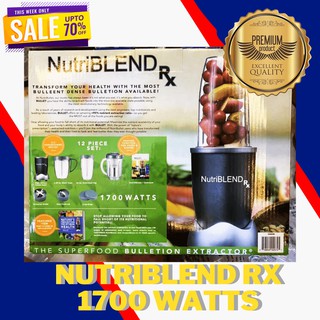 HIGH QUALITY AUTHENTIC 1700WATTS NutriBLEND Rx BLENDER FRUIT EXTRACTOR FOOD AND DRINK PREPARATION