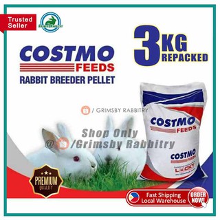 3KG | COSTMO FEEDS BREEDER Pellet - Premium Rabbit Diet | Repacked