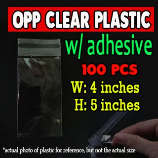 ADH 4 x 5 OPP CLEAR PLASTIC PACKAGING WITH ADHESIVE