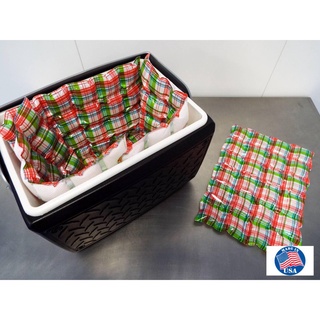 【spot goods】 ■Thermafreeze USA 3-Ply 6 x 4 Reusable Ice Sheets Gel Ice Pack Plaid