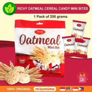 [READY] Richy Oatmeal Cereal Candy Mini Bites 250 gm + FREE Bonus Gift
