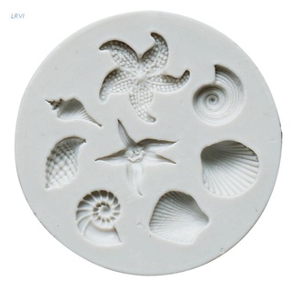 LRVI Starfish Conch Seashell Shape DIY Silicone Material Molds Chocolates Biscuit Fondants Cake Decorations for Baking Lovers