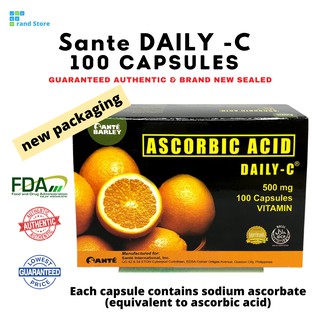 Sante Daily C Immune Booster Vitamin C Sodium Ascorbate (500mg ascorbic acid) | FrandPH
