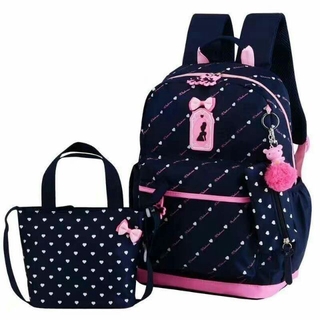 Korean fashion school backpack Set sling bag 3in1 for students