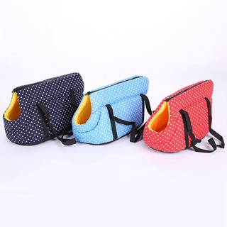 S/ L code Puppy Pet Carrier Bag Dog Cat Carrier Travel Shockproof Portable Tote Polka Dots Print