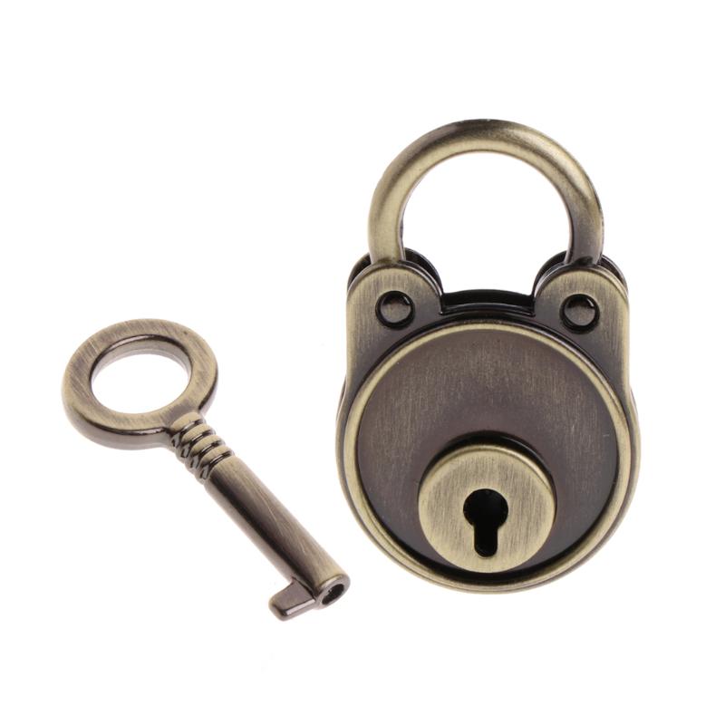 pop* New Bear Vintage Old Antique Style Mini Archaize Padlocks Key Lock With key