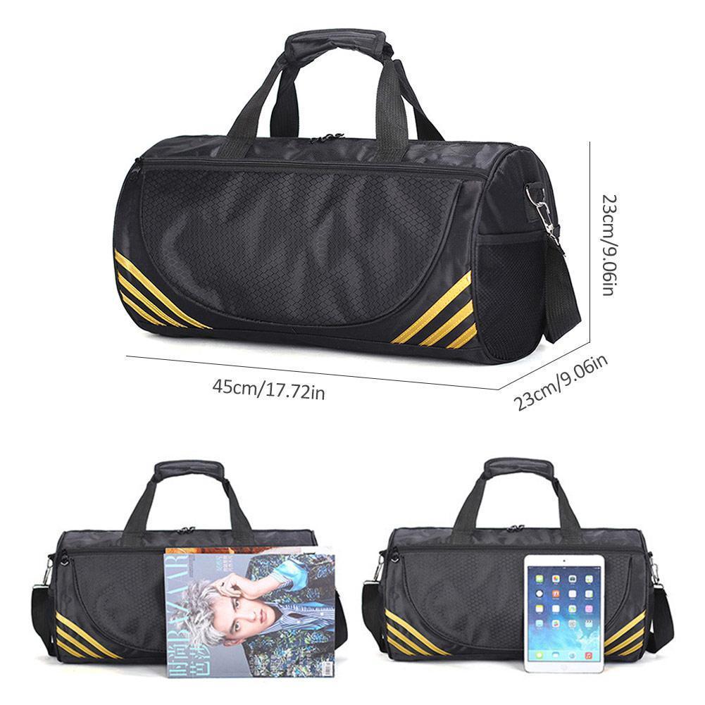 Sport Duffle Bag Gym Travel Handbag Overnight Training Yoga Shoulder Cylinder UK Qm (2)