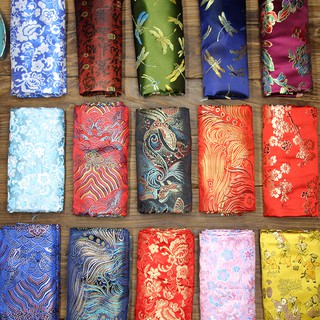Fabric Pillow Brocade Cloth Satin Clothing Cheongsam Satin Accessories Art Embroidery Smooth Dress S