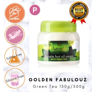 GOL02 Golden Fabulouz Keratin Green Tea Hot Oil 150g/500g CGM Approved
