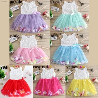 ℡Baby Girls Lace Dress Princess Tutu Bow Flower Dresses Kids Sleeveless Tutu Sundress (9)