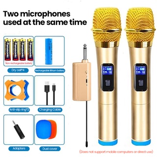 【SSHINC】wireless microphone for videoke rechargable vlogging karaoke speech loudspeaker UHF