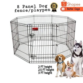 Dog fence 8 and 6 panels (2ft, 2.5ft, 3ft) - Premium quality playpen