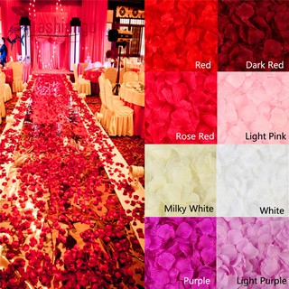FA 500PCS/Lot 5*5CM Pure Color Silk Rose Petals Romantic Wedding Accessories