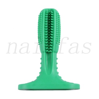 (NF) Silicone Pets Toothbrush Stick Teeth Cleaning Chew Bite Toy for Small Dogs