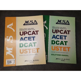 MSA College Admission Test Questionnaire and Solutions Manual and Preloved Books